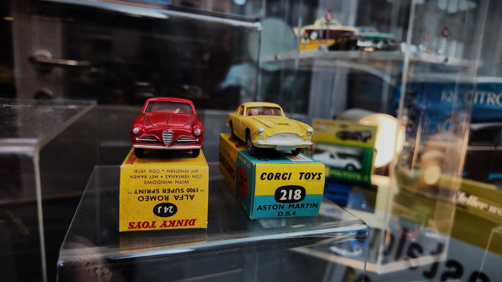 Aston Martin DB4 from Corgi Toys And Alfa Romeo 1900 From Dinky Toys